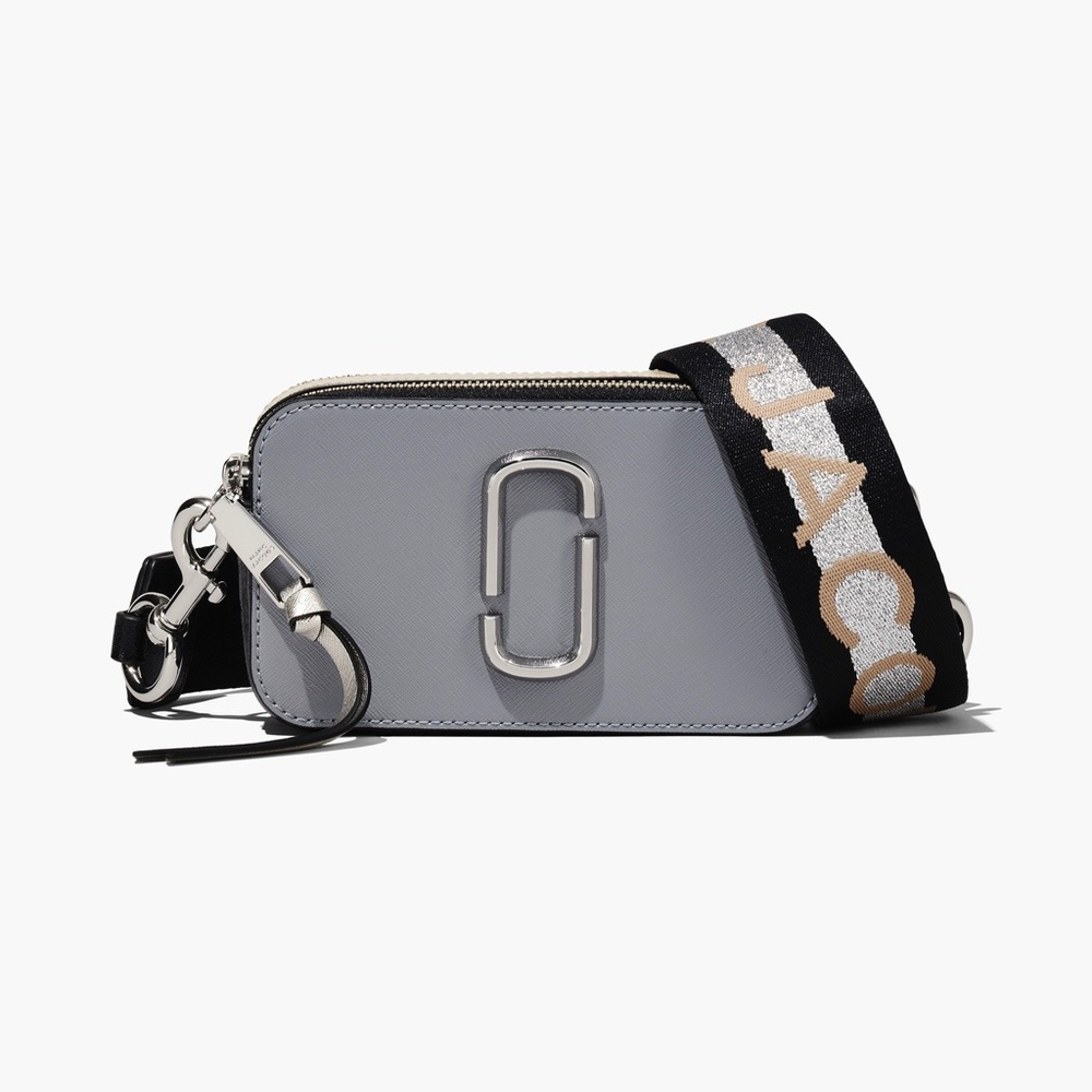 NEW Marc Jacobs Wolf Grey Multi The Snapshot Camera Crossbody Bag Purse Handbag
